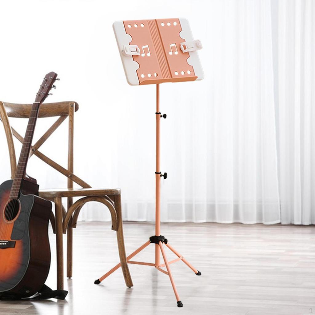 Folding Music Stand for Violin Players, Adjustable Desktop Book Holder Performance