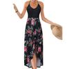 Fashion Casual V-Neck Sleeveless Strap Open Back Sexy Print Dress