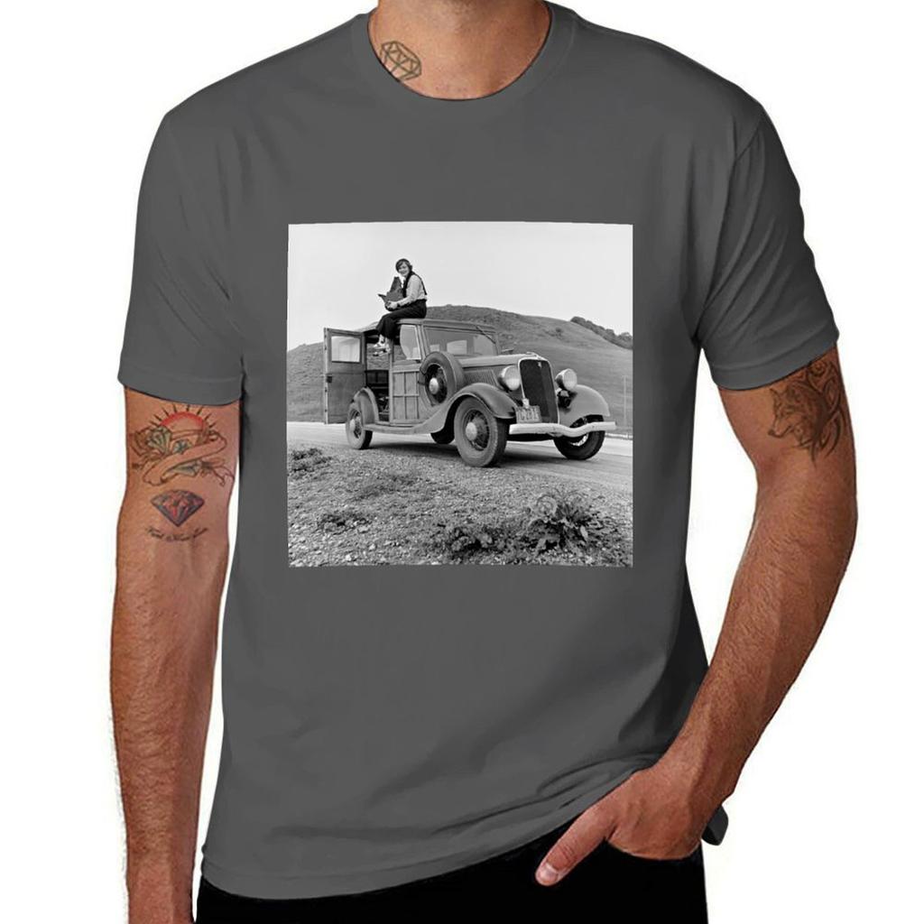 Dorothea Lange on Car 1936 TShirt t shirt man casual TShirt