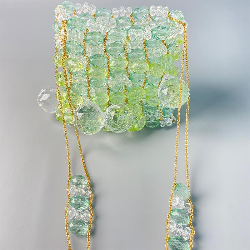 

Handmade Mini Acrylic Crystal Beaded Crossbody Bag