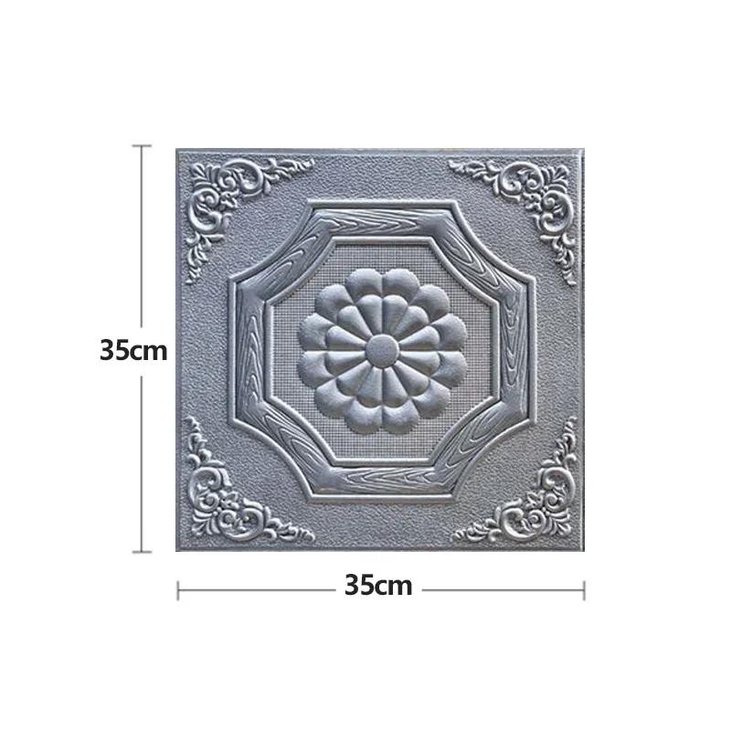 20Pcs 3D Wallpaper Wall Stickers Self-Adhesive Foam Panel Home Decor for Living Room Bedroom Ceiling TV Wall Art 35X35CM