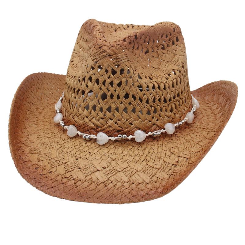 Outdoor Travel Beach Sun Hat Sun Protection Sun Hat Men And Women Western Cowboy Straw Hat