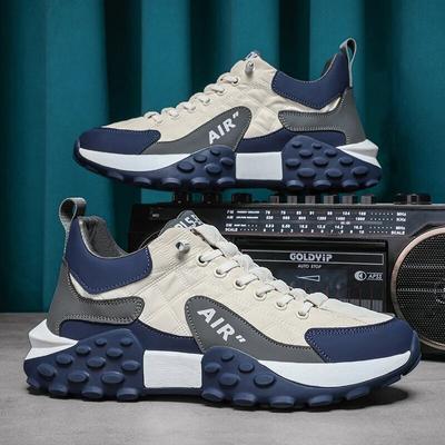 New Men Shoes High Top Male Sneakers Casual Mesh Leather Platform Seasons Outdoor Walking Fashion Designer Luxury Tennis