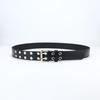 Punk Belt Female Personality Decoration Ladies Hip Hop Jeans With Double Exhaust Eyehole Corn Pu Belt