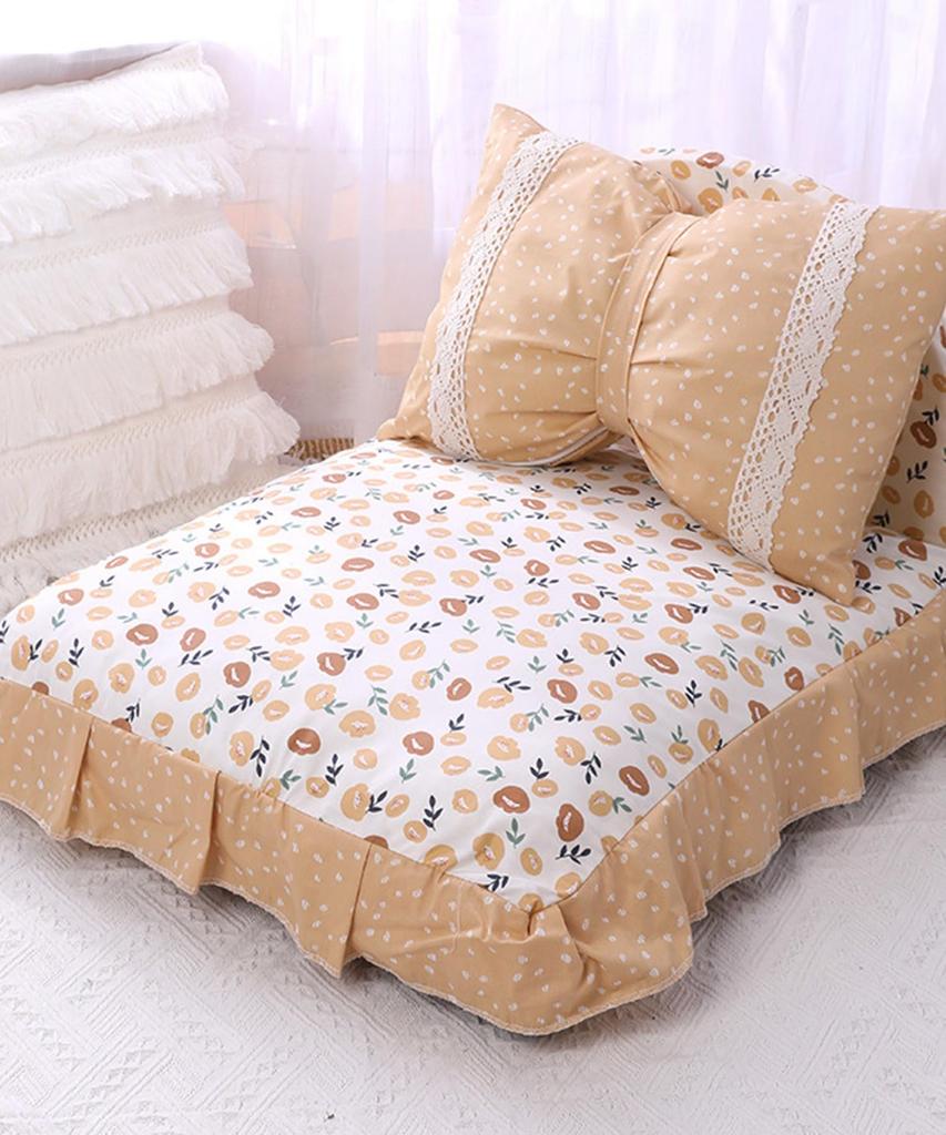 Pet Fluffy All Pet Pet Includes Princess Pet Bed with Princess Style Pillow Bed, Bed, Cute, Dog, Cat, Stylish, Square, Pet, Seasons, Sofa, Cushion,