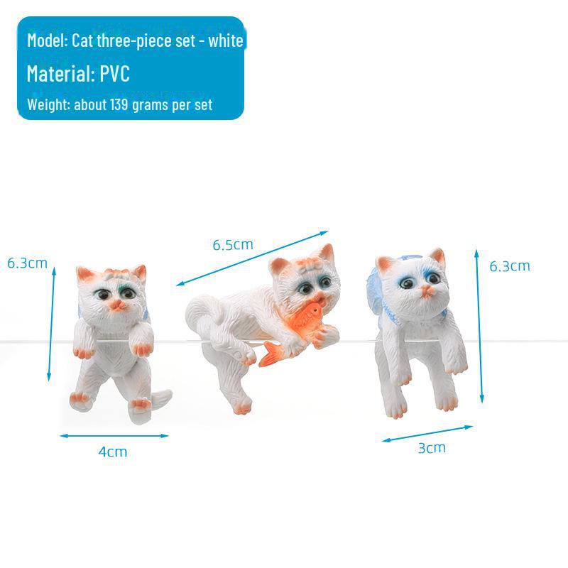 

Полный набор для украшения аквариума с милыми украшениями в виде кошек для аквариумов и домашнего садоводства As Pictured