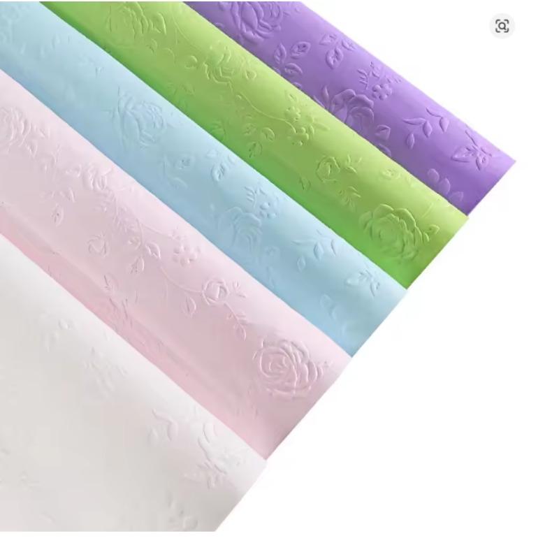 10pcs 58*58cm Art Paper Waterproof Flower Waterproof 3D Relief Art Paper Flower Valentine's Day Gift Packaging Kraft Papers Flower Shops Materials