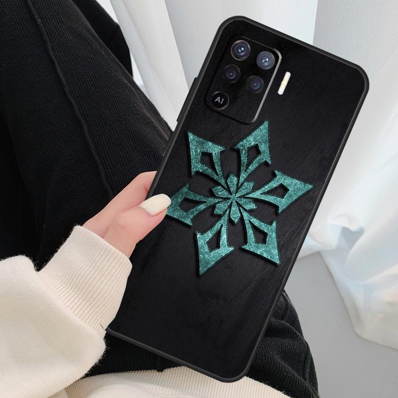 Genshin Impact Elements Case For Oppo A18 A38 A58 A78 A98 A80 A60 A40 A96 A76 A16 A94 A74 A54 A15 A17 A57 A77 A5 Pro