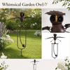 Metal Owl Garden Stake Sculpture Standing Owl Yard Decor Outdoor Decorative Animal Figurine Metal Art Sculpture for Garden Lawn