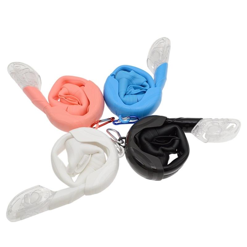 Flexible Rolls Up Snorkel Silicone Folding Snorkel with Compacts Storage Case Freediving & Snorkeling Snorkel Easy Use