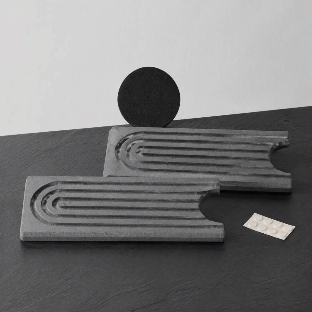 3pcs Fast Drying Faucet Mat Diatomite Stone Drying Mat Diatomite Faucet Mat For Kitchen Sink