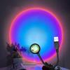 1-3PCS LED Sunset Lamp Nightlights USB Projector Birthday Party Decoration Mood Lights For Bedroom Living Room Wall Photography