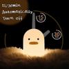 Led Duck Night Light Usb Bedside Silicone Sleeping Lamp Touch Control W/ Timer