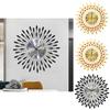 Modern Iron Art Wall Clock With Silent Sweep Movement For Living Room Decor