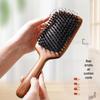 Sandalwood Boar Bristle Paddle Comb: Detangling & Massage for Women's Fluffy Hair