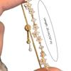 Elegant Pull Flower Bracelet Shiny Hand Chain Floral Adjustable Zircon Bracelet  Hand Accessories