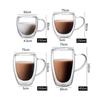 Insulated Double-Walled Glass Cup with Handle - Transparent Milk, Water, Coffee, Tea Cup