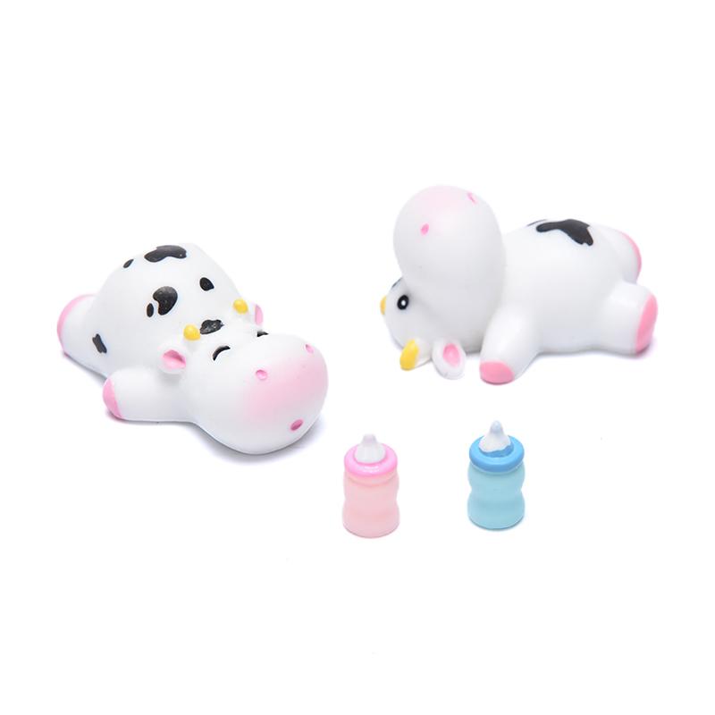 Mini Statue Cow Milk Bottle Micro Landscape Ornaments New Year Home De MJ Mini Statue Cow Milk Bottle Micro Landscape Ornaments New Year Home De MJ