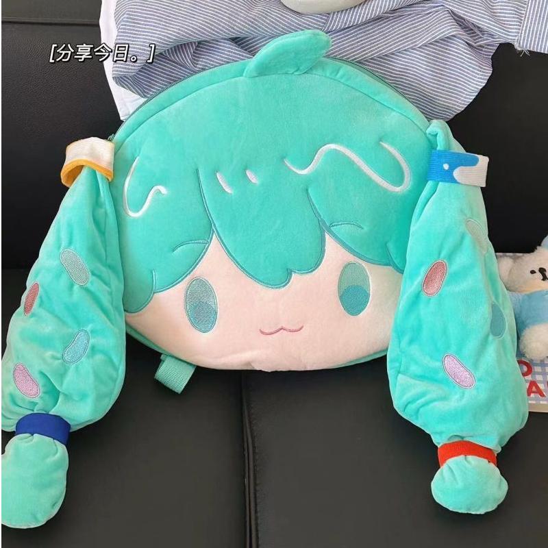 Cute Hatsune Miku casual versatile sweet creative funny anime picture embroidery lightweight portable large capacity backpack