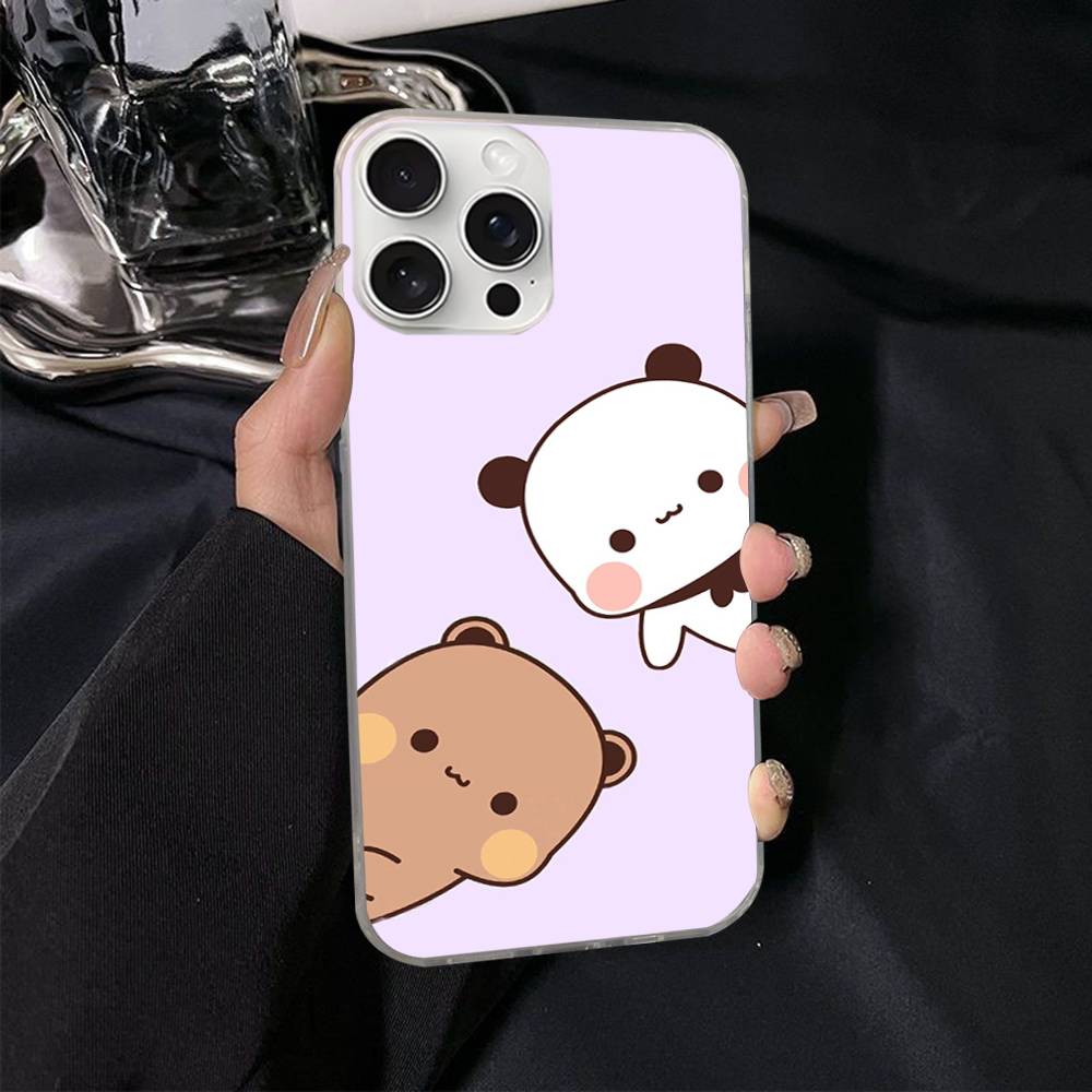 Cute Bubu Dudu Cartoon For IPhone 17 16 15 14 13 12 11 Plus Pro Max Satin Colorful Glossy Surface Phone Case