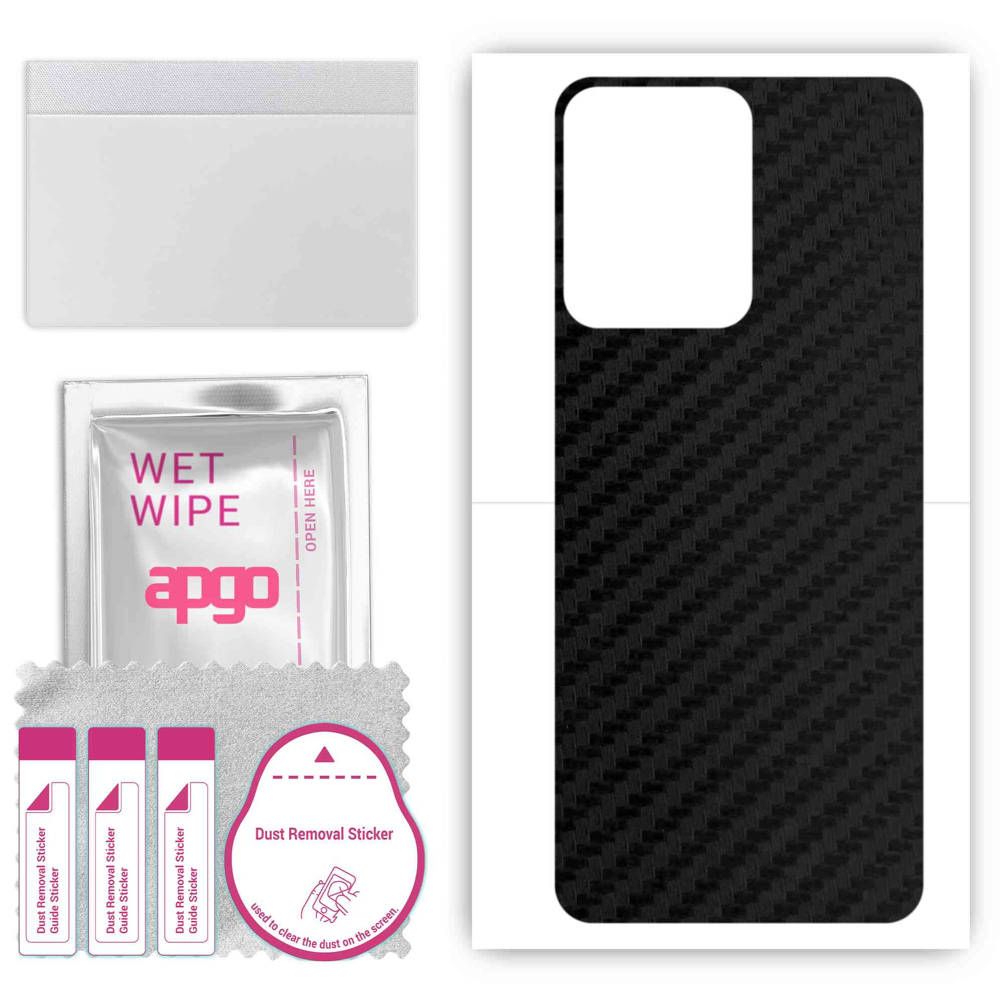 

apgo Protective Skin Sticker for the back compatible with Vivo Y77E, Wrap Film, Foil, Vinyl - Pattern Carbon Black