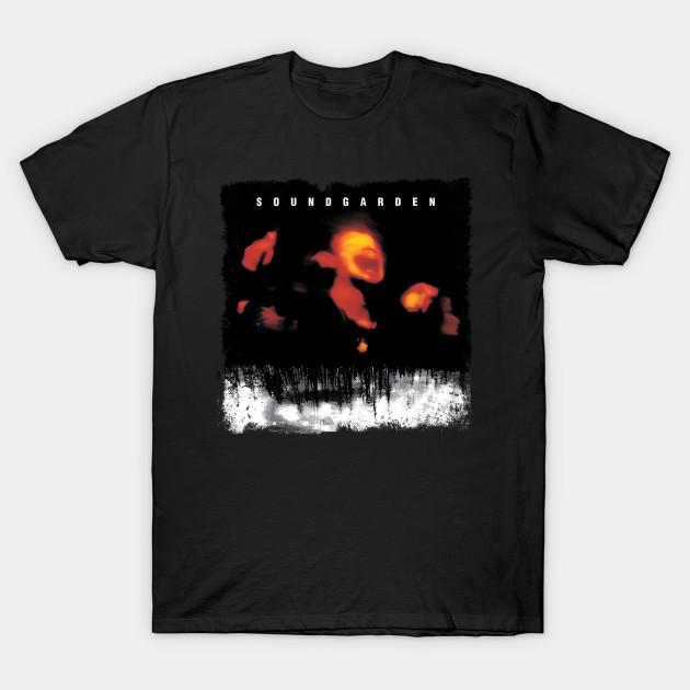 

Men Black Print T-shirt Soundgarden - Soundgarden Superunknown No-Cut Transfer Paper Print Cotton Tshirt L чорний