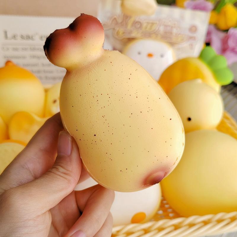Simulated bread soft and slow-rebounding toy stress relief gadget, "Squeezzy Joy", a cute stress-reducing toy.