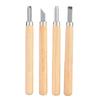 White Steel Carving Knife Four Piece Set Wood Carving Tools For Rubber Stamp(No.4 Suit)