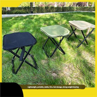 Portable Foldable Stool Double Oxford Fabric Compact Pouch Chair Lightweight Travel Seat for Public Transport Metro Emergency Stool