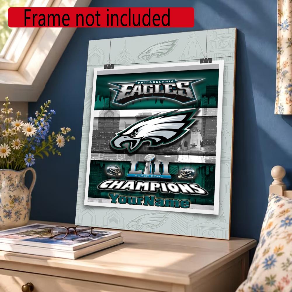 Philadelphia Eagles Customize Text Diamond Painting Round Diamond Mosaic Suitable For Beginners Diamond Painting Rhinestones Gift Frameless