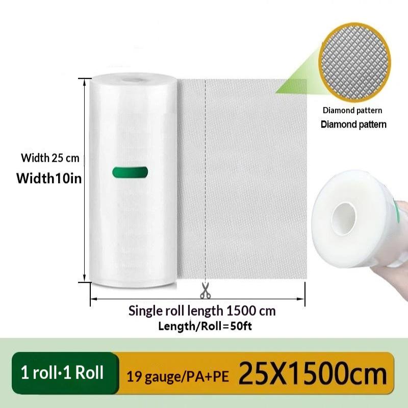 Bpa Free Vacuum Sealer Rolls Food Grade Universal Compatible For Kitchen Food Storage Meal Prep Sous Vide