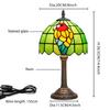 Green Bird Style Parrot Lamp Stained Glass Lamp 8 Inch Stained Glass Table Lamp for Home Office Decoration