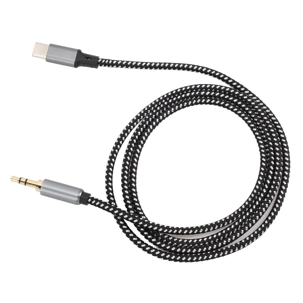 1m TYPE C To 3.5mm Sound Aux Jack Cable USB C To 3.5mm Cord for Jogging Driving Travels