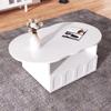 Coffee Table, Cloud-shaped Coffee Table with Drawers and Storage Compartments.