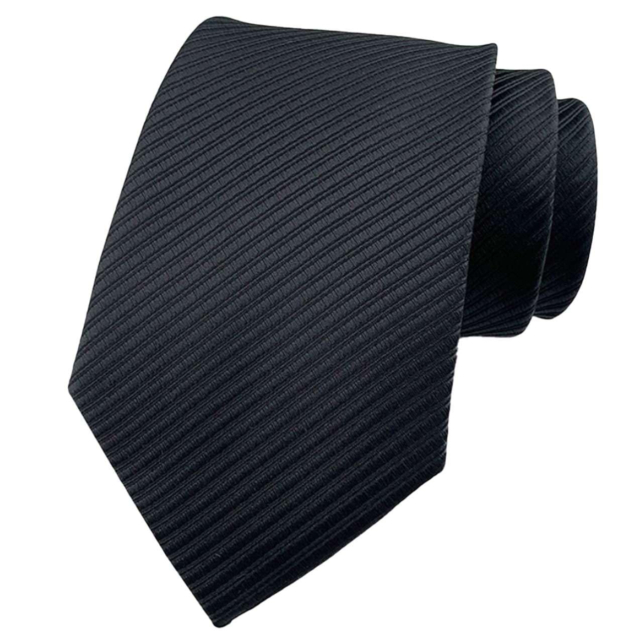 

[White Fang] Classic Tie for Business, Formal, and Suits - Stylish and Simple - Men s NC106 (Black)