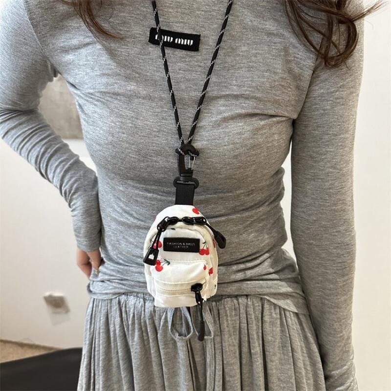 Mini Backpack Shape Keychain Bag Charm Decoration Pouch Coin Purse