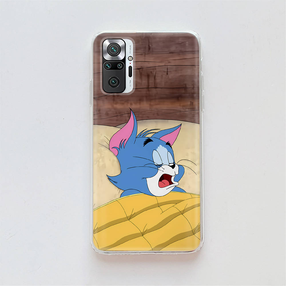 Transparente Hülle für Samsung A04 A14 A23 A34 A54 M23 M33 M52 M53 Realme Narzo 50 50I 50a Prime C35 C55 C30S 10 9 Pro T-93 Tom Jerry Maus