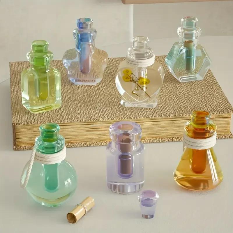 7pcs Magic Bottle Drift Bottle Making Kit,Used for Drip Glue Resin Plaster Making Silicone Mold, Suitable for Making Unique Pend
