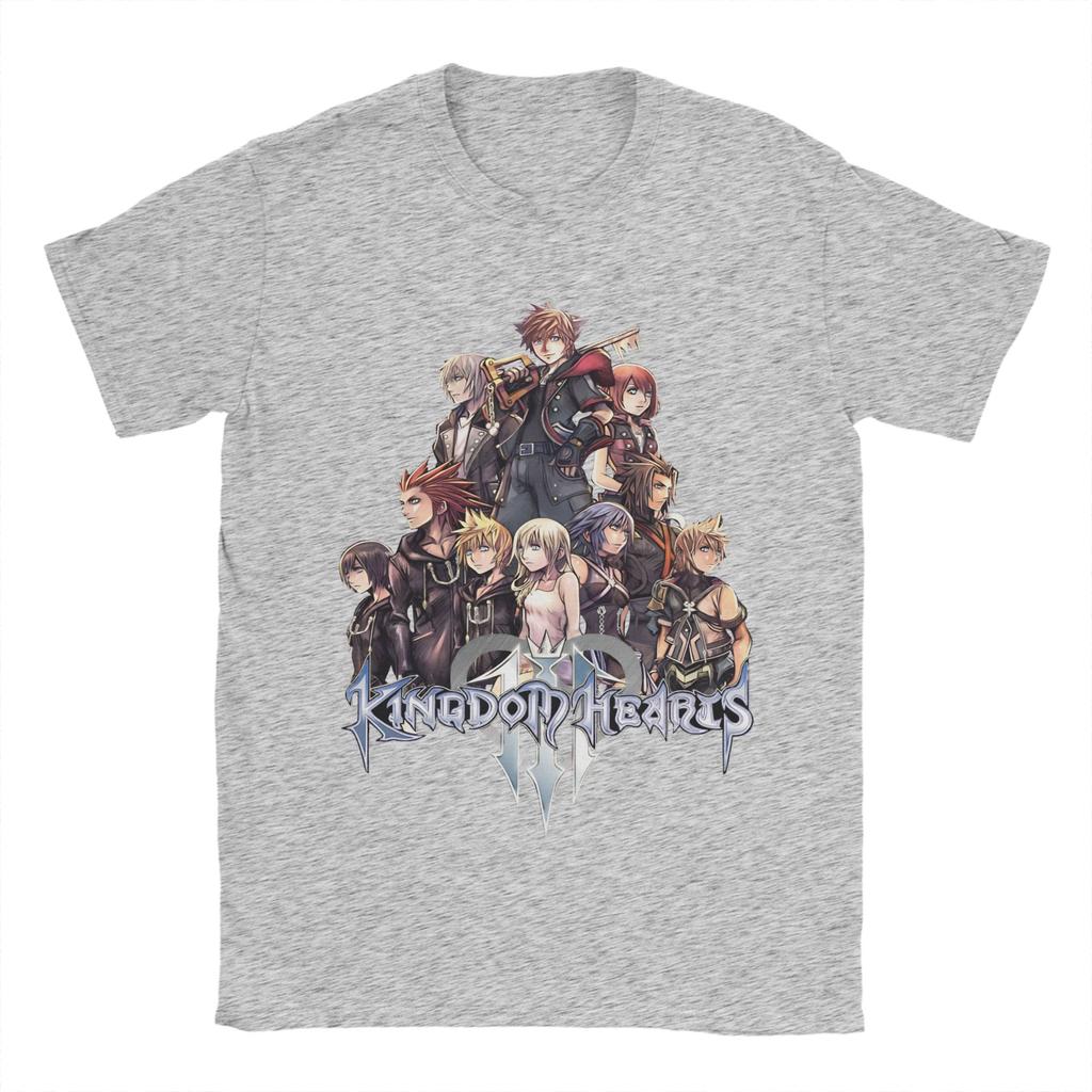 Unisexs Kingdom Hearts T Shirts 100 Cotton Tops Creative Short Sleeve Round Collar Tee Shirt Big Size TShirts