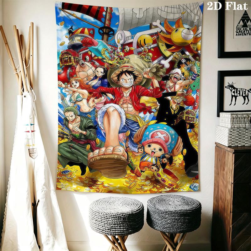 One Piece Adventure Begins Tapestry Background Cloth Wallmounted Background Wall Hanging Cloth Background Cloth Homestay Soft Decoration Tapestry