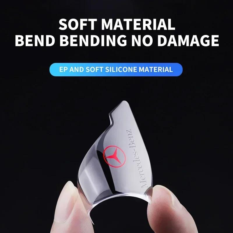 XHXII1 For AMG Car For Mercedes Benz AMG 2PC Car Door Anti-collision Anti-Scratch Cover Protector Transparent Sticker For Mercedes Benz