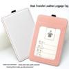 Vertical Leather Heat Transfer Work Badge Holder for Sublimation Logo Printing - White Small Card Holder with Neck Strap
