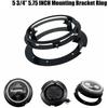 5.75 Inch Headlight Bracket Kit Black / Chrome 5 3/4" for Motorcycle Ring Mount Brackets for 5.75'' LED Headlamp