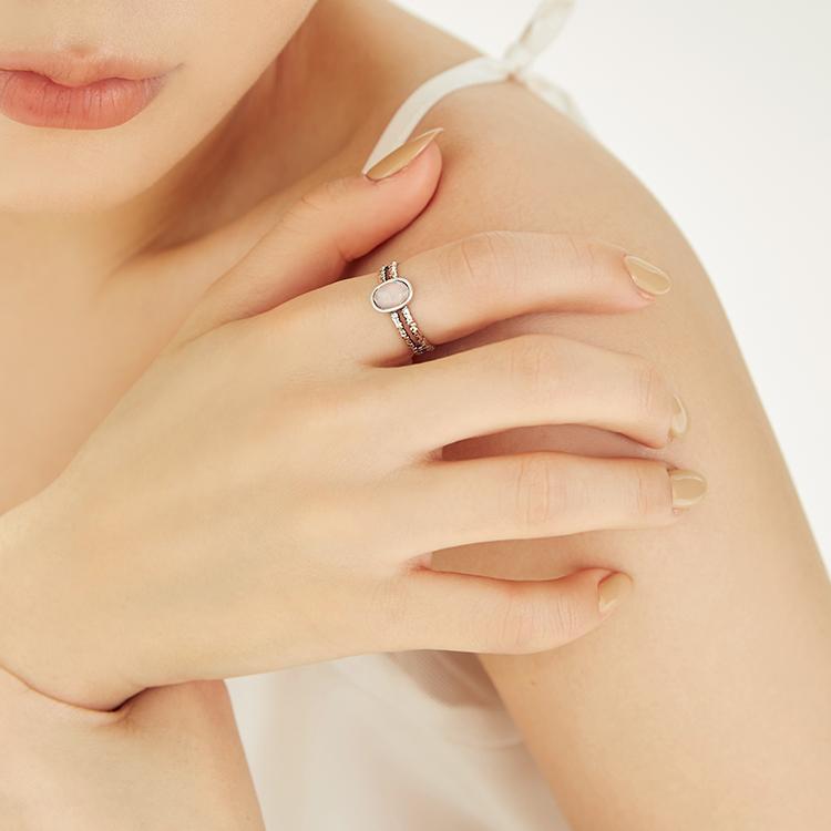 47Bag 925 Silver Bold Gemstone Ring Frida