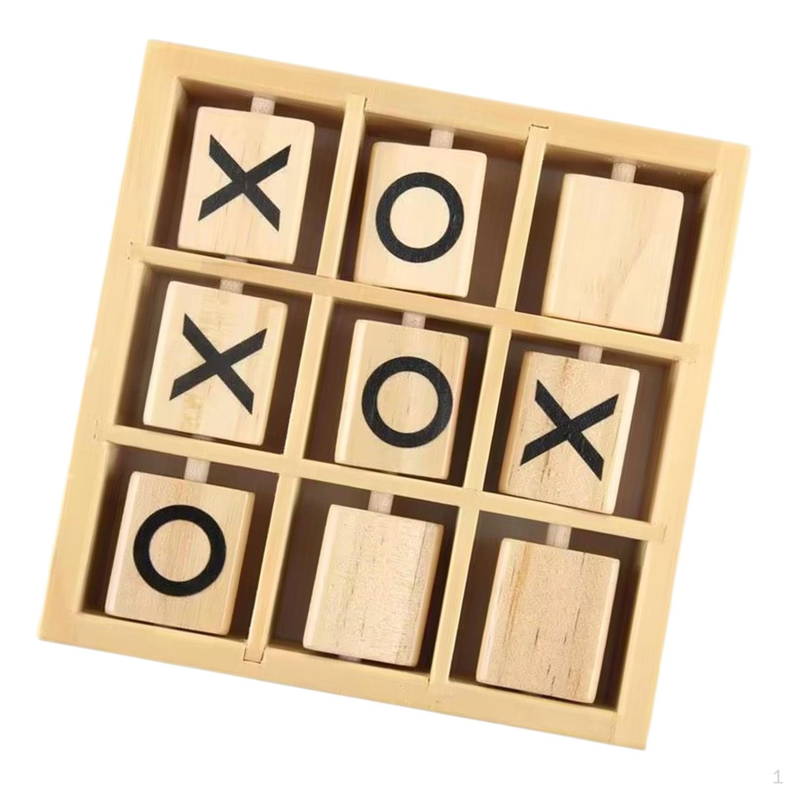 

Настольная игра Tic TAC Toe, семейный журнальный столик ручной работы для дома 14.2cmx14.2cmx3.5cm