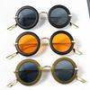 Retro Punk Style Fashion Sunglasses with Round Accents Unisex FrameEssential for Street Photography and Shopping