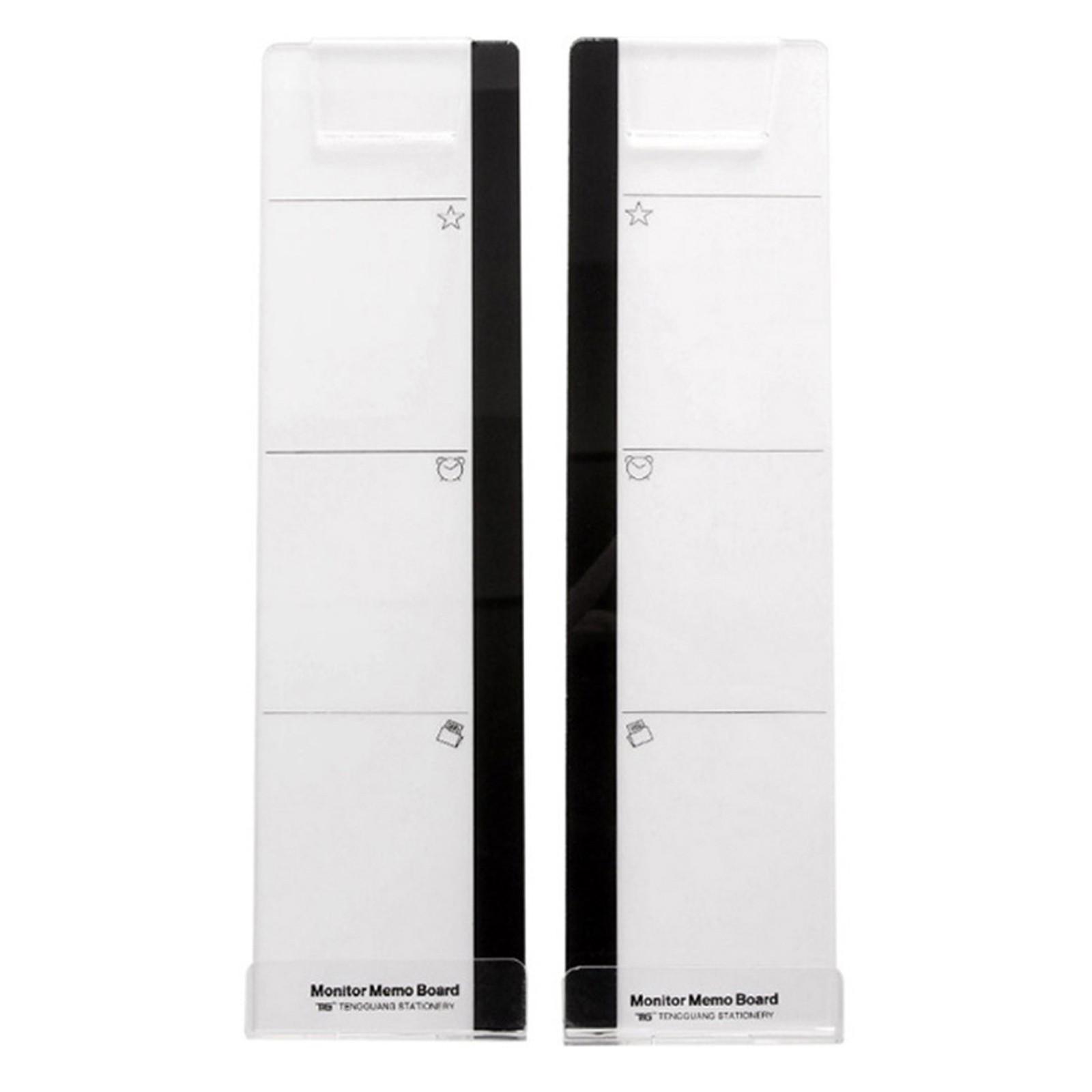 

Новая доска для заметок на экране монитора компьютера, боковые панели, липкие держатели для напоминаний белый