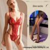 Spitzen-Dessous mit offenem Schritt: Sexy, durchsichtiger Nachthemd-Verführungsmantel