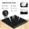 1/12Pcs New Sound Insulation Soundproofing Foam 30x30x2.5cm Triangular Groove Studio Wall Panel Soundproof Acoustic Foam Board