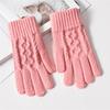 Touch Screen Warm Gloves Thicken All Finger Gloves Daily Knitted Mittens  for Autumn Winter